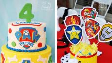 Celebrated a birthday in the style of the paw patrol Number 3 in the style of the paw patrol