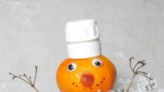 Месонавец от мандарини. Празник! Усещам? - оранжев декор към новата година коледна елха, направена от мандарин