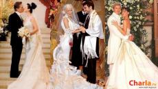 Poročne obleke slavnih Najlepše poročne obleke slavnih